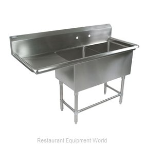 John Boos 2PB1618-1D24L Sink, (2) Two Compartment