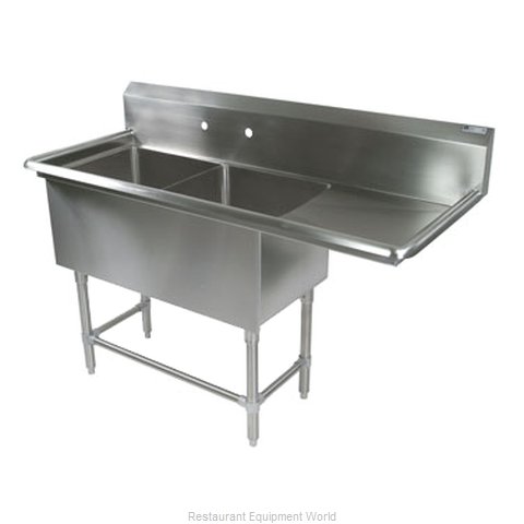 John Boos 2PB1620-1D18R Sink, (2) Two Compartment (Magnified)