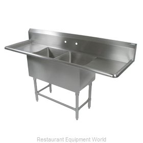 John Boos 2PB1620-2D24 Sink, (2) Two Compartment