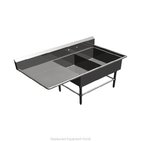 John Boos 2PB2028-1D20L Sink, (2) Two Compartment