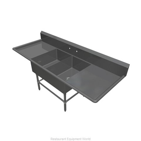 John Boos 2PB2028-2D20 Sink, (2) Two Compartment