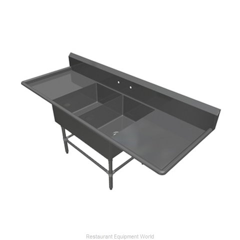 John Boos 2PB2028-2D24 Sink, (2) Two Compartment