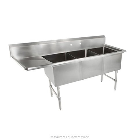 John Boos 3B16204-1D18L-X Sink, (3) Three Compartment