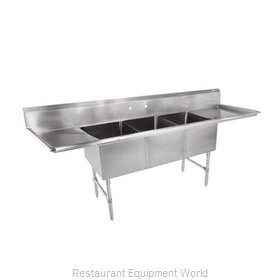 John Boos 3B16204-2D24-X Sink, (3) Three Compartment