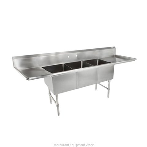 John Boos 3B16204-2D36-X Sink, (3) Three Compartment