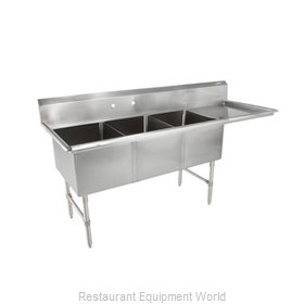 John Boos 3B184-1D18R-X Sink, (3) Three Compartment