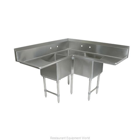 John Boos 3BCS-184-2D18-X Sink, (3) Three Compartment