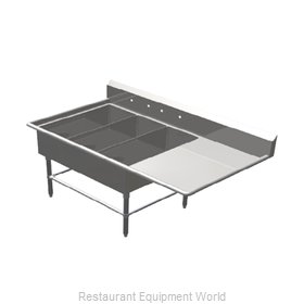 John Boos 3PB14314-1D24R Sink, (3) Three Compartment
