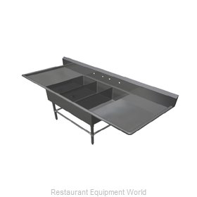 John Boos 3PB14314-2D24 Sink, (3) Three Compartment