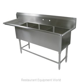 John Boos 3PB1618-1D18L Sink, (3) Three Compartment