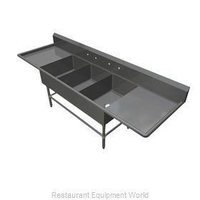 John Boos 3PB1618-2D24 Sink, (3) Three Compartment