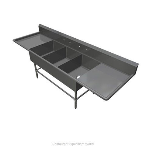 John Boos 3PB16184-2D24 Sink, (3) Three Compartment