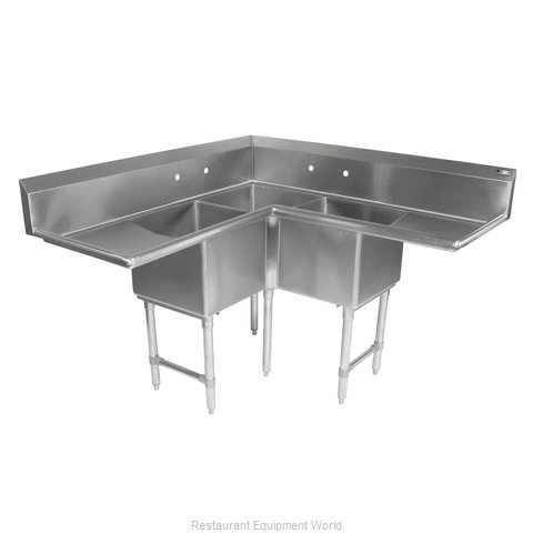 John Boos 3PBCS24-2D24 Sink, (3) Three Compartment