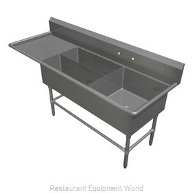 John Boos 3PBPS3224-1D24L Sink, Supermarket