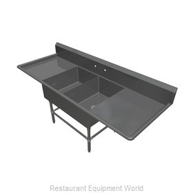 John Boos 42PB2028-2D20 Sink, (2) Two Compartment