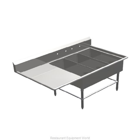 John Boos 43PB1431-1D18L Sink, (3) Three Compartment
