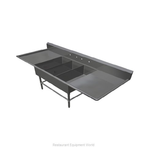 John Boos 43PB14314-2D30 Sink, (3) Three Compartment