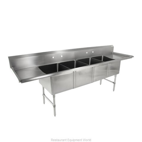 John Boos 4B18244-2D18-X Sink, (4) Four Compartment