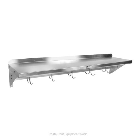 John Boos BHS12120PR Overshelf, Wall-Mounted With Pot Rack