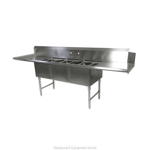 John Boos DT3B244-2D24L-X Dishtable, With Potsinks