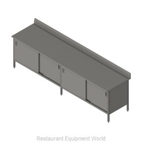 John Boos EBSS6R5-24144 Work Table, Cabinet Base Sliding Doors