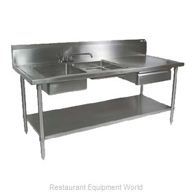 John Boos EPT6R10-DL2B-72L-X Work Table, with Prep Sink(s)