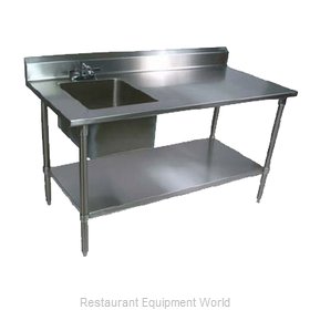 John Boos EPT6R5-3048SSK-L-X Work Table, with Prep Sink(s)