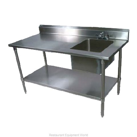 John Boos EPT6R5-3048SSK-R-X Work Table, with Prep Sink(s)