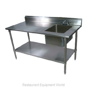 John Boos EPT6R5-3072SSK-R-X Work Table, with Prep Sink(s)