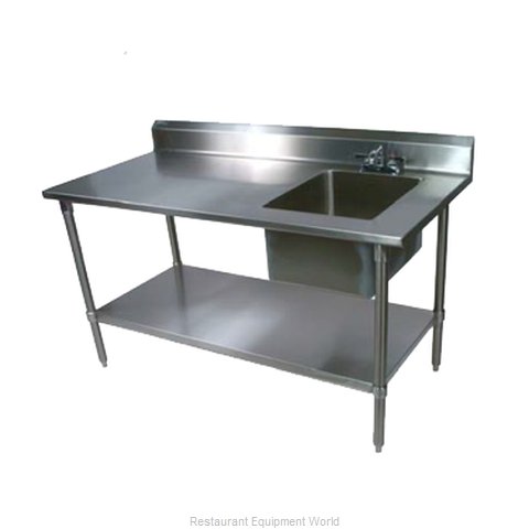 John Boos EPT8R5-3048GSK-R-X Work Table, with Prep Sink(s)