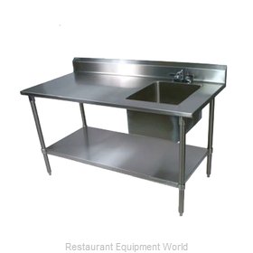 John Boos EPT8R5-3048SSK-R-X Work Table, with Prep Sink(s)