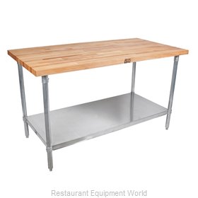 John Boos HNS01 Work Table, Wood Top