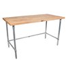 Mesa de Trabajo, Superficie de Madera <br><span class=fgrey12>(John Boos JNB08 Work Table, Wood Top)</span>