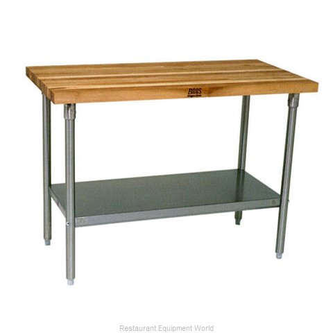 John Boos SNS01 Work Table, Wood Top