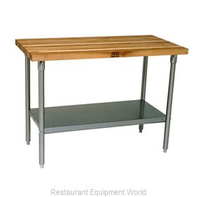 John Boos SNS01 Work Table, Wood Top