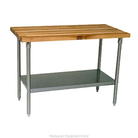 John Boos SNS13-X Work Table, Wood Top