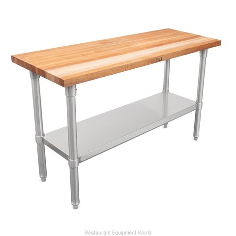 John Boos SNS1836-X Work Table, Wood Top