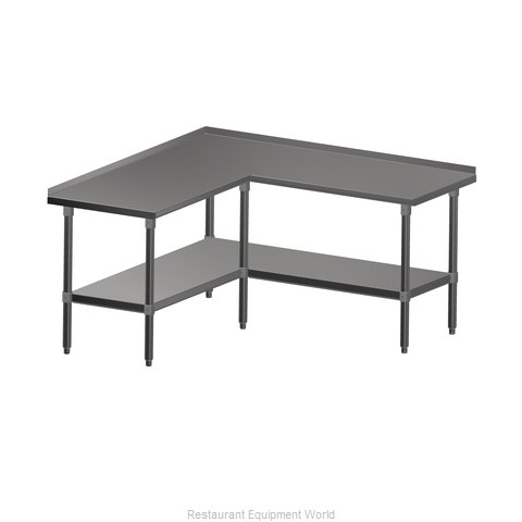 John Boos ST4R1.5-L3060SSK Work Table, L-Shaped