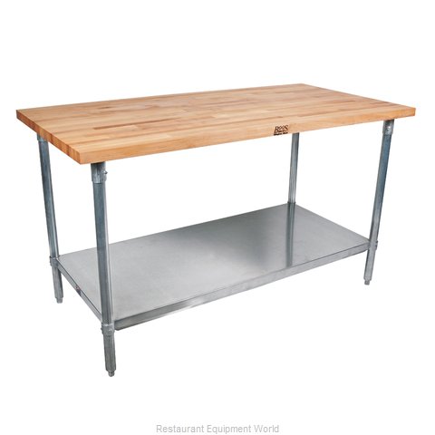 John Boos TNS01 Work Table, Wood Top