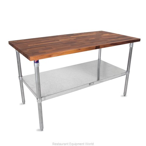 John Boos WAL-JNS02-O-X Work Table, Wood Top