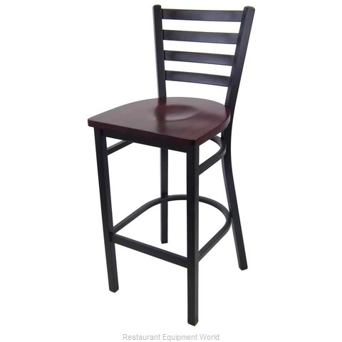 Just Chair M20130-BLK-SS Bar Stool, Indoor