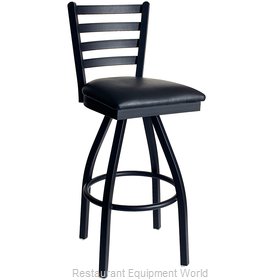 Just Chair M20130-SWL-BLK-BVS Bar Stool, Swivel, Indoor