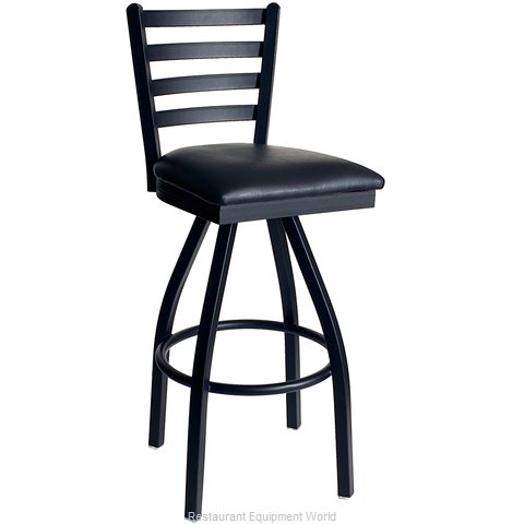 Just Chair M20130-SWL-BLK-PS-BVS Bar Stool, Swivel, Indoor