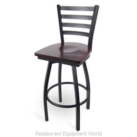 Just Chair M20130-SWL-BLK-SS Bar Stool, Swivel, Indoor