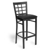 Just Chair M27130-BLK-PS-BVS-LOOSE Bar Stool, Indoor