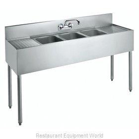 Krowne CS-1860 Sink, (3) Three Compartment