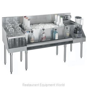 Cocktail Blender Station Krowne Metal KR18-W66A-10 66" Underbar Ice Bin 