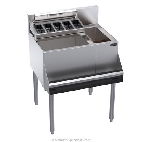 Krowne KR24-MS26R-7 Underbar Ice Bin/Cocktail Station, Bottle Well Bin