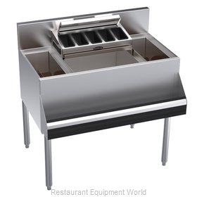 Krowne KR24-MS34C-7 Underbar Ice Bin/Cocktail Station, Bottle Well Bin