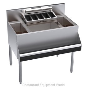 Krowne KR24-MS34C Underbar Ice Bin/Cocktail Station, Bottle Well Bin